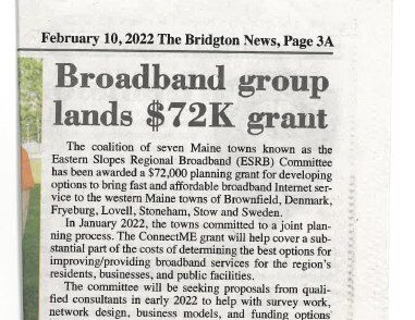 ConnectME Broadband Planning Grant awarded