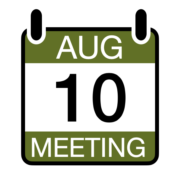 Virtual Meeting Wednesday August 10th