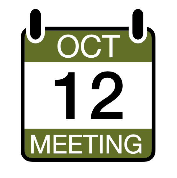 Virtual Meeting Wednesday October 12th