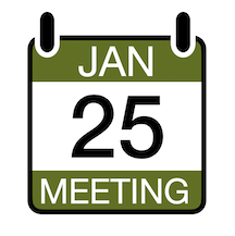 Virtual Meeting Wednesday, January 25th