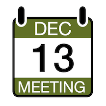 Virtual Meeting Wednesday, December 13th